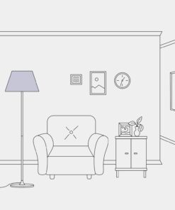 Tienidlo pre podlahovú lampu alebo nástenné svietidlo - Impero M, Lilac canvas – Obrázok 4