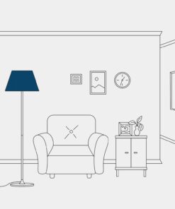Tienidlo pre podlahovú lampu alebo nástenné svietidlo - Impero M, Blue wool – Obrázok 4